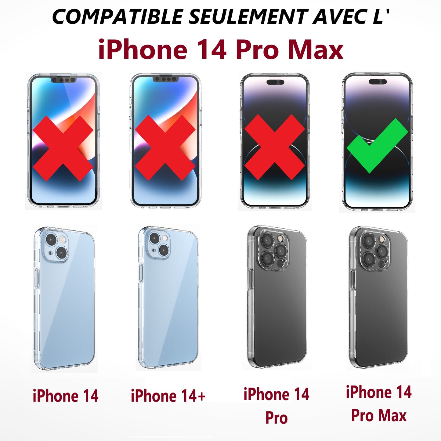 Coque pour iPhone 14 Pro Max (360°)