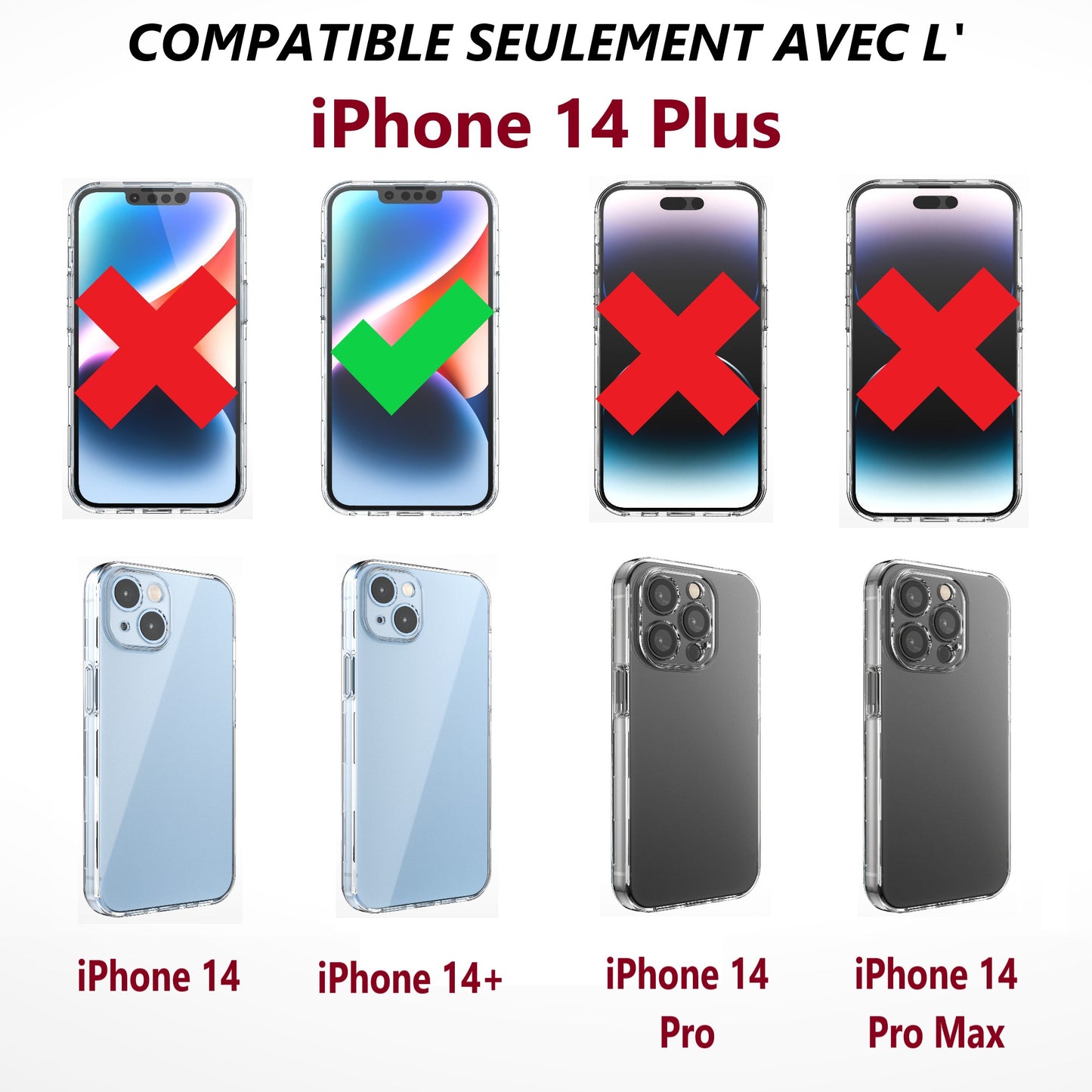Coque pour iPhone 14 Plus (360°)