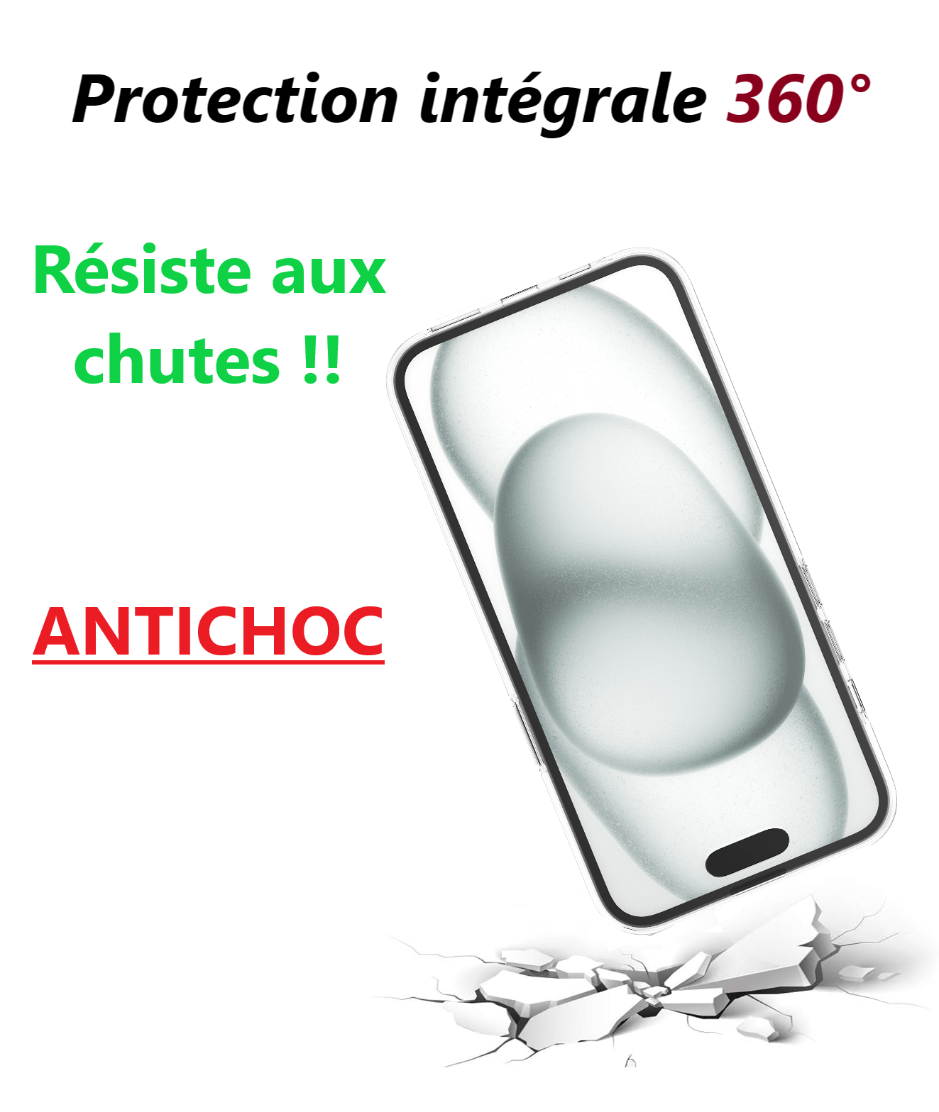 Coque pour iPhone 15 (360°)