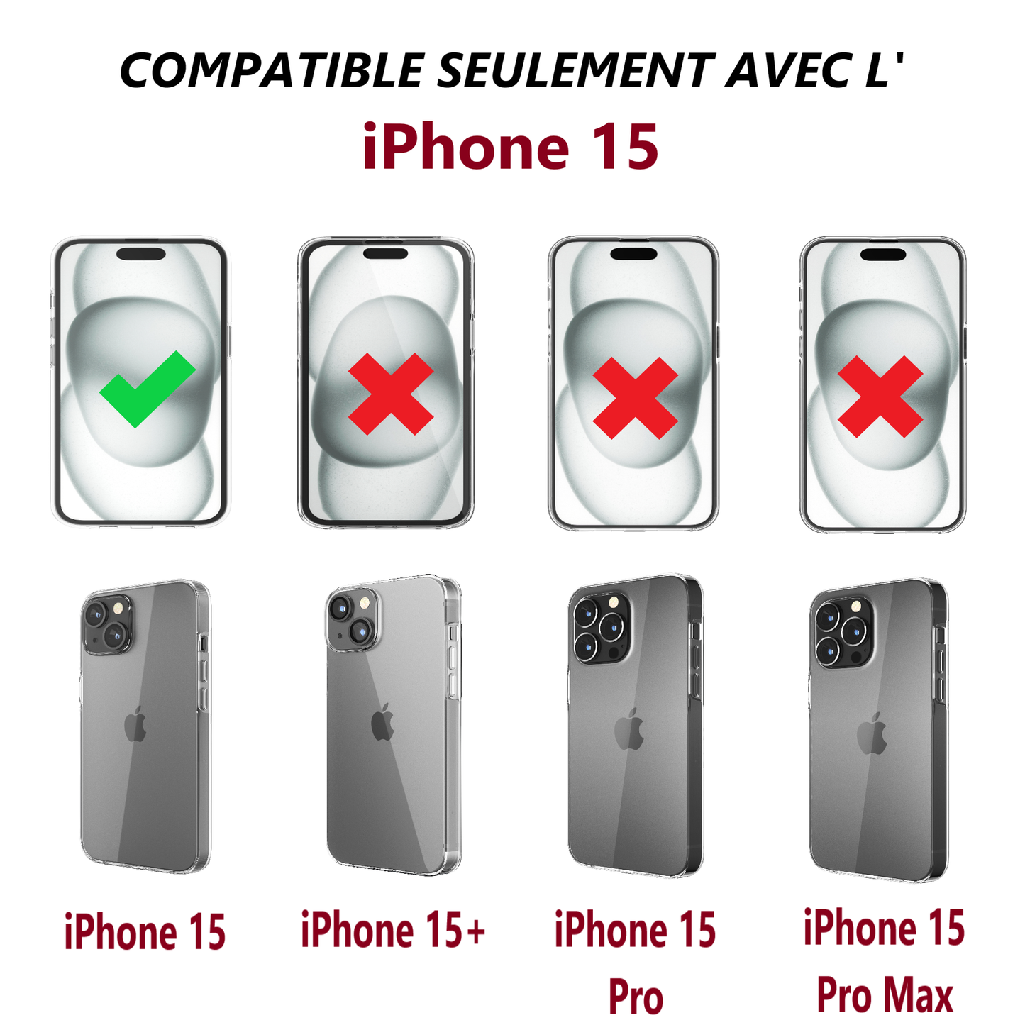 Coque pour iPhone 15 (360°)