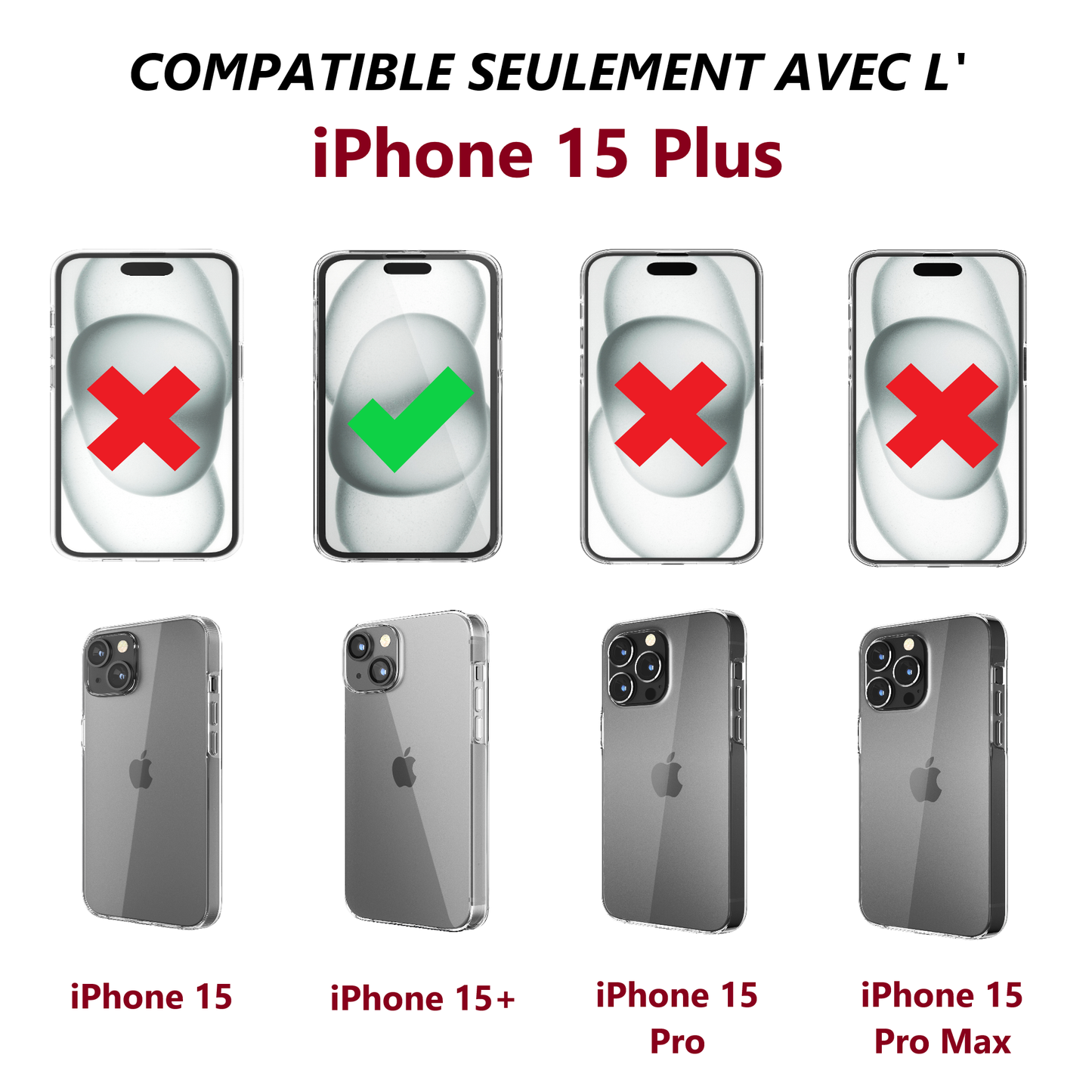 Coque pour iPhone 15 Plus (360°)