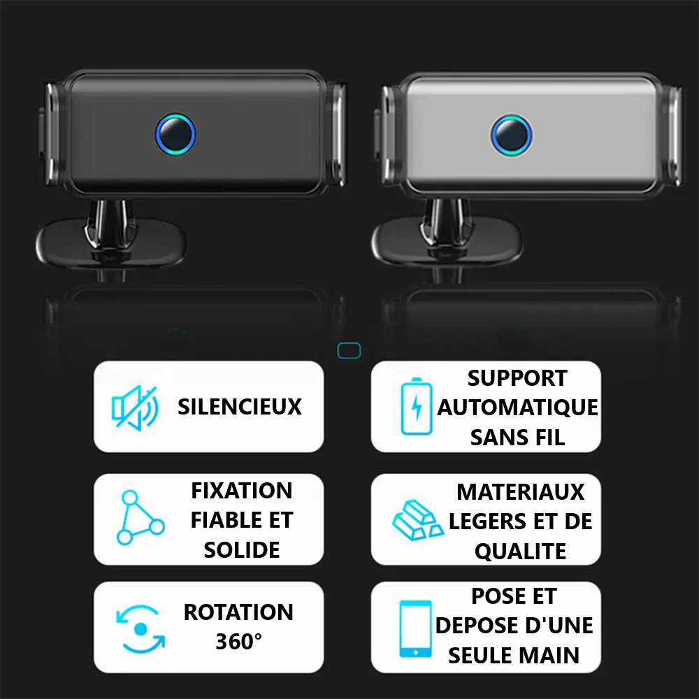 Support automatique pour téléphone mobiles, conçu pour les véhicules
