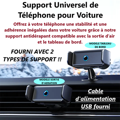 Support automatique pour téléphone mobiles, conçu pour les véhicules