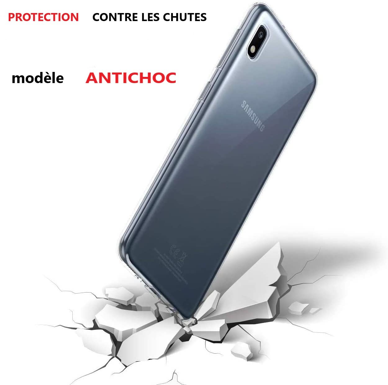 Coque pour Samsung Galaxy A10 ou M10 - étui 360° - housse transparente avec protection intégrale