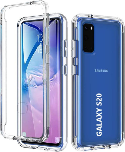 Coque pour Samsung Galaxy S20 étui 360° Housse transparente double protection intégrale silicone et TPU antichoc